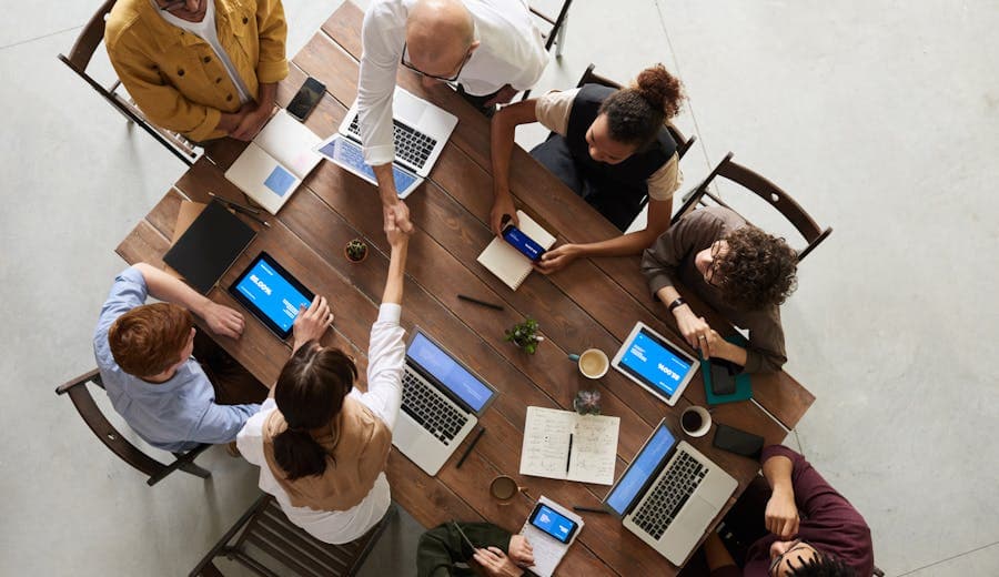 Operations team reviewing workflow performance